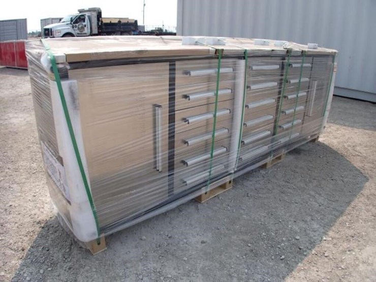 unused-steelman-10-ft-garage-cabinet-work-bench-image-2