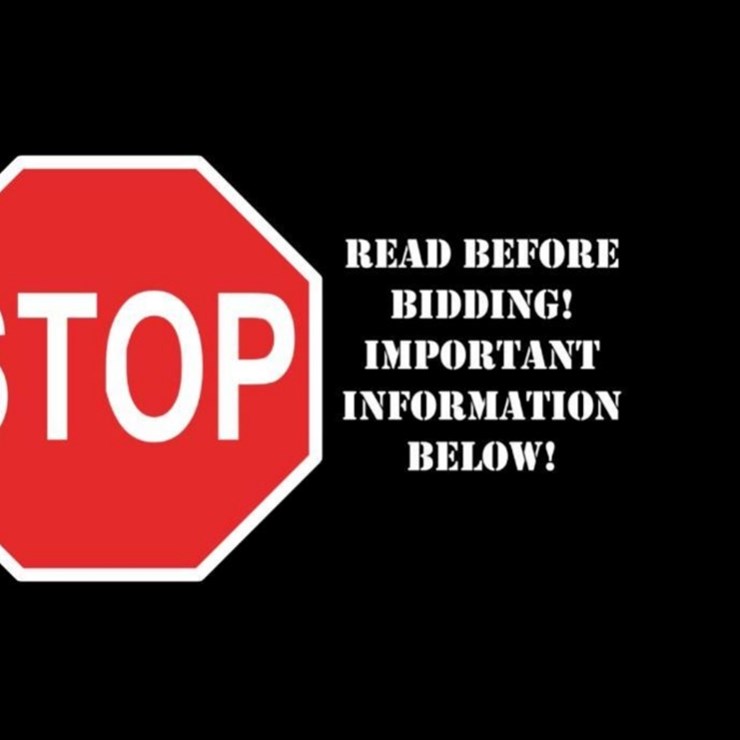 STOP! READ THIS BEFORE BIDDING! IMPORTANT INFORMATION BELOW!