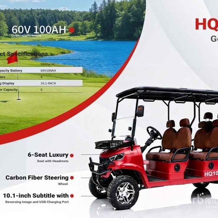 #134 • 6 SEATER ELECTRIC GOLF CART - ASSEMBLY REQUIRED