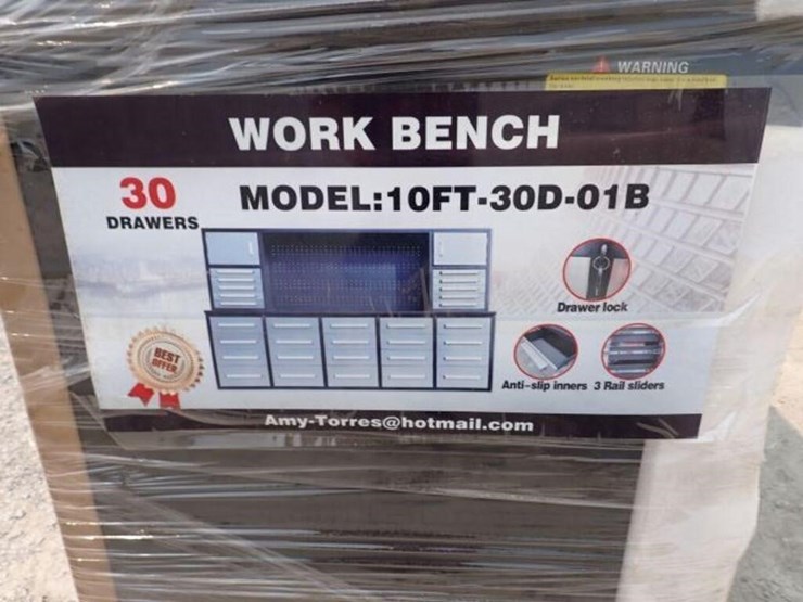 unused-steelman-10-ft-garage-cabinet-work-bench-image-7