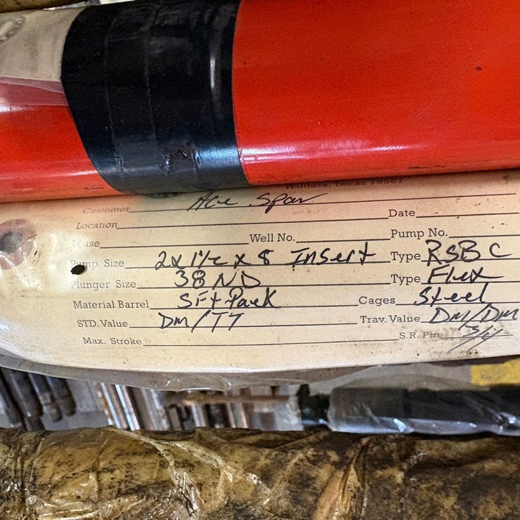 NEW HF 2” x 1-1/2” x 8’ 38N.D. FLEX, CS TRIM ROD DOWNHOLE PUMP