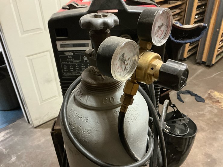 #119-•-lincoln-electric-power-mig-180-dual-welder-with-cart-&-accessories-image-10