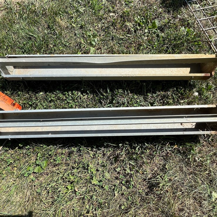 #5744 • (2) Steel Chicken Feeders