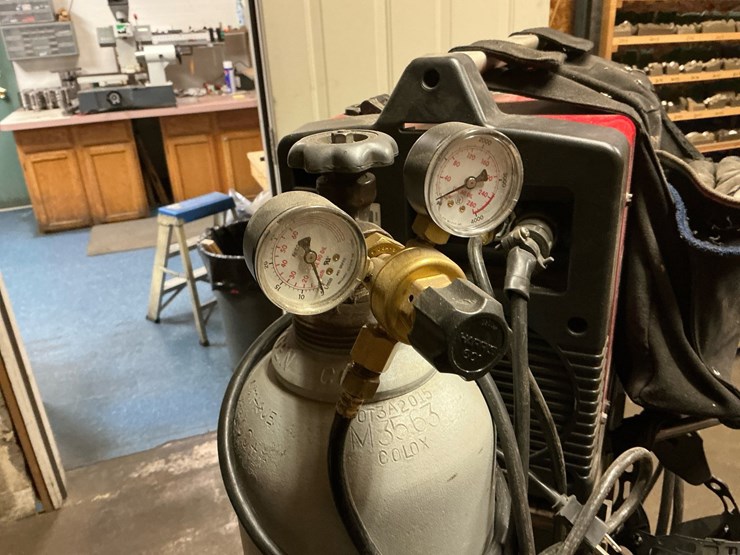 #119-•-lincoln-electric-power-mig-180-dual-welder-with-cart-&-accessories-image-11