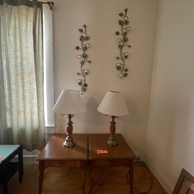 #6244 • (2) End Tables and Lamps