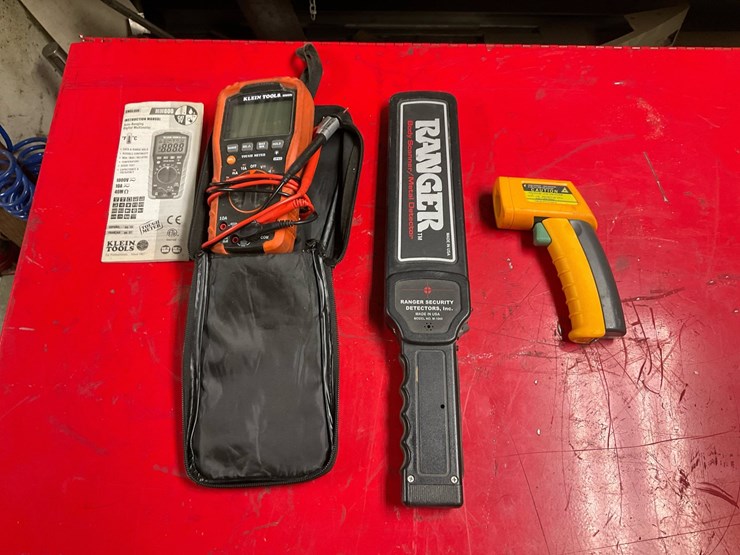 #112-•-klein-tools-mm600-multimeter,-ranger-m-1000-metal-detector-&-fluke-62-mini-thermometer-image-1