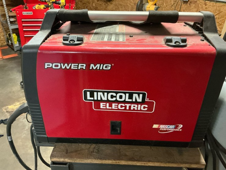 #119-•-lincoln-electric-power-mig-180-dual-welder-with-cart-&-accessories-image-5