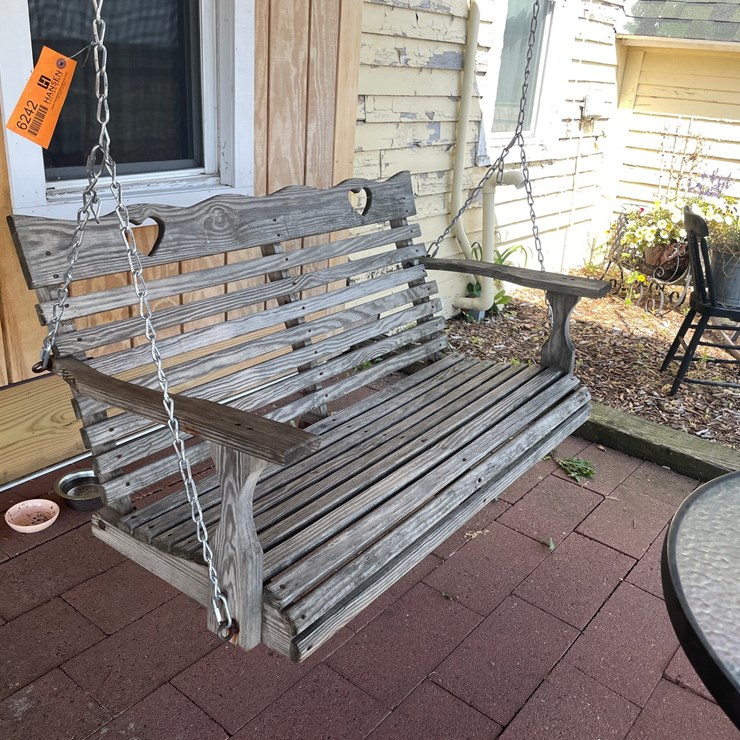 #6242 • Wooden Porch Swing