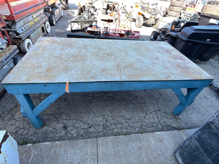 #9102-•-work-bench-with-steel-top-(o4)-image-1