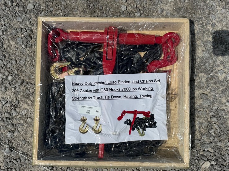#608-•-lot-of-hd-ratchet-load-binders-and-chains-image-1
