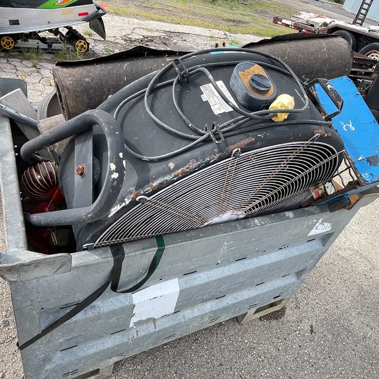 #10632 • Metal Bin and Contents
