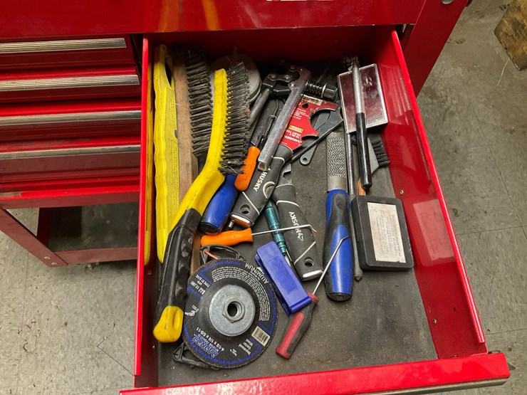 #111-•-us-general-pro-5-drawer-rolling-service-cart-&-assorted-mechanics-hand-tools-image-9