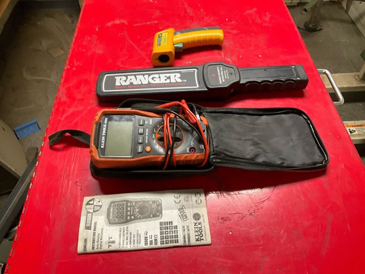 #112-•-klein-tools-mm600-multimeter,-ranger-m-1000-metal-detector-&-fluke-62-mini-thermometer-image-2