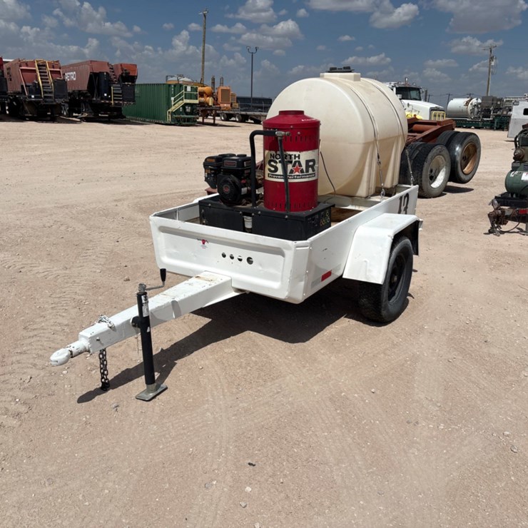 SHOPBUILT 7.5’ x 50” s/a bumper pull pressure wash trailer