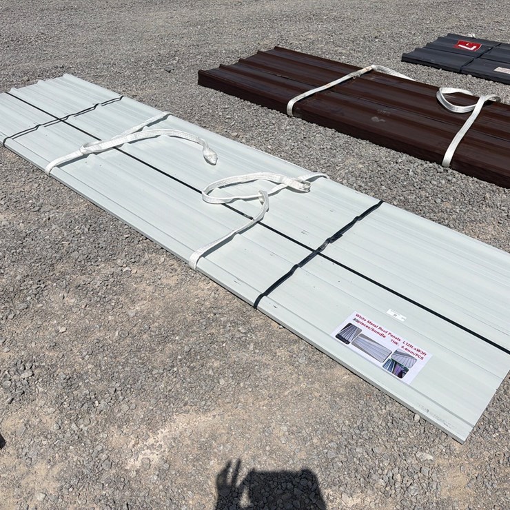 #636 • WHITE METAL ROOF PANELS