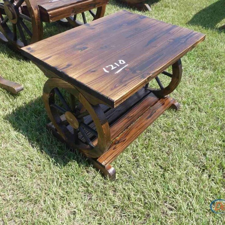 WAGON WHEEL END TABLE