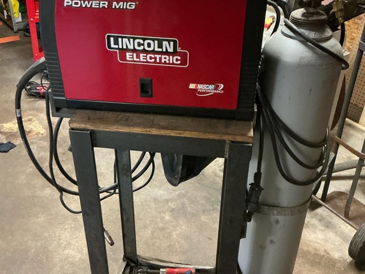 #119-•-lincoln-electric-power-mig-180-dual-welder-with-cart-&-accessories-image-2