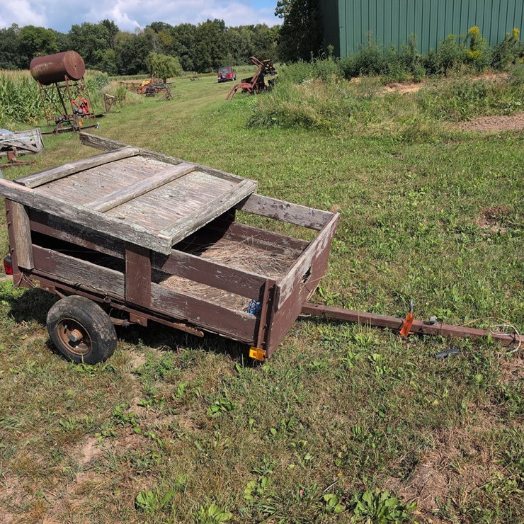 #5706 • 2 Wheel Wooden Trailer