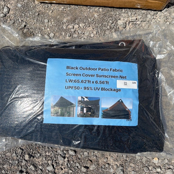 #620 • BLACK OUTDOOR PATIO FABRIC