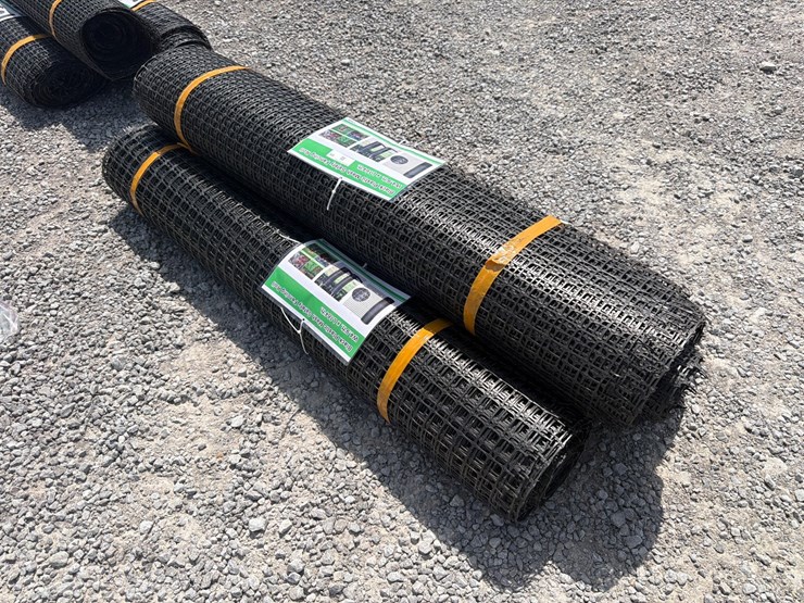 #629-•-lot-of-(3)-black-plastic-mesh-safety-fencing-rolls-image-1