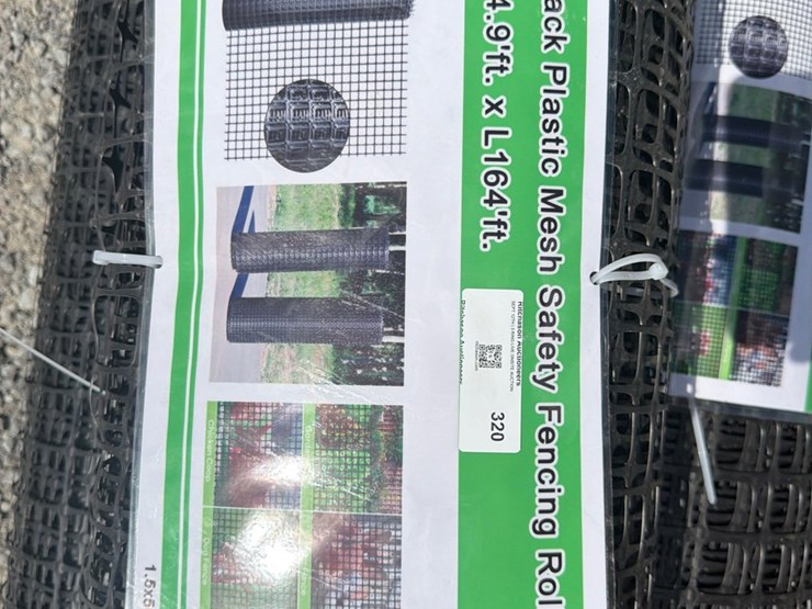 #629-•-lot-of-(3)-black-plastic-mesh-safety-fencing-rolls-image-2
