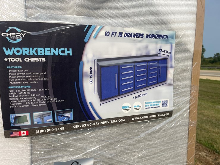 #2505-•-new-york-industrial-10'-(15)-drawer-workbench-image-2