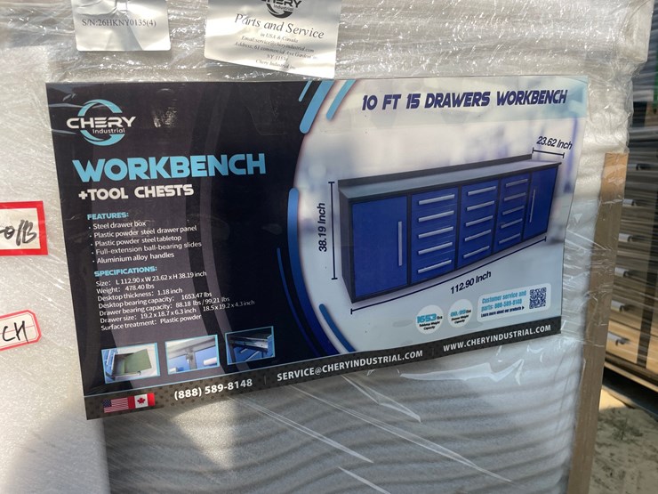 #2504-•-new-york-industrial-10'-(15)-drawer-workbench-image-2