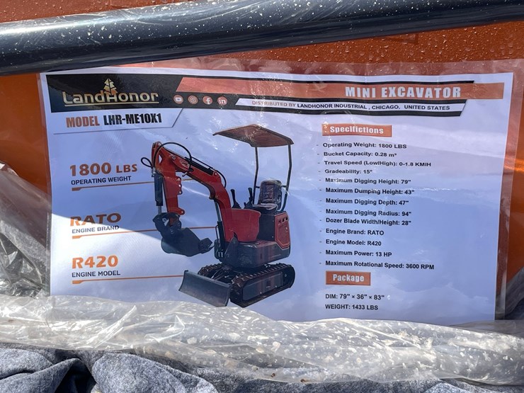 #2033-•-unused-2026-landhonor-mini-excavator-image-1