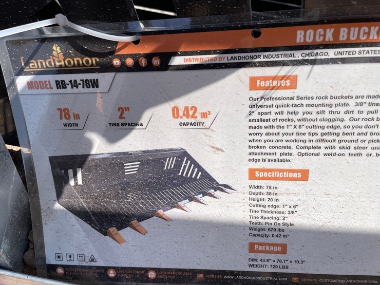 #2414-•-unused-2026-landhonor-skid-steer-rock-bucket-attachment-image-7
