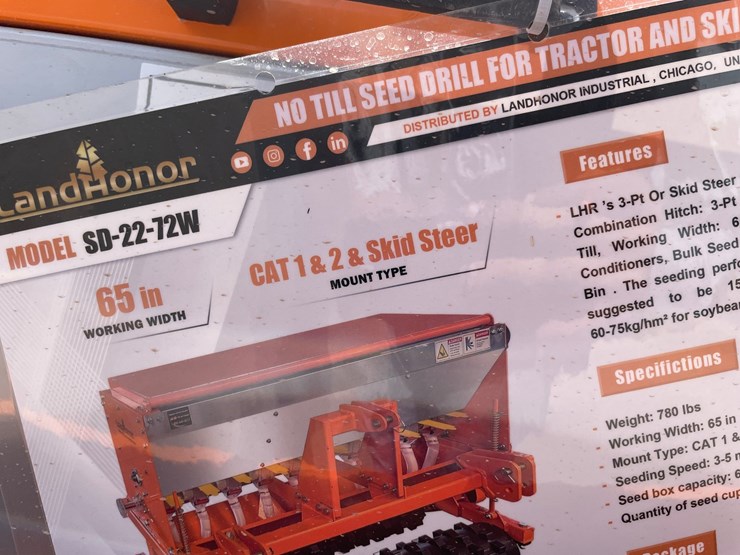 #2405-•-unused-2026-landhonor-no-till-seed-drill-for-tractor-and-skid-steer-image-9