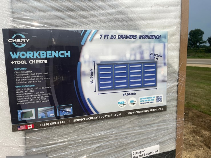 #2496-•-new-york-industrial-7'-(20)-drawer-workbench-image-2