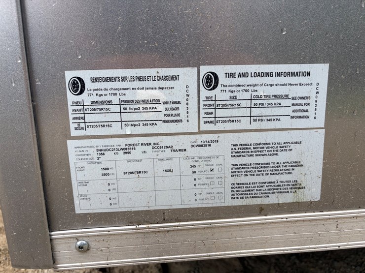 #720-•-2020-forest-river-single-axle-enclosed-trailer-(no-title)(helenville,-wi)-image-8