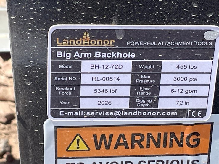 #2431-•-unused-2026-landhonor-big-arm-backhoe-for-skid-steer-attachment-image-3
