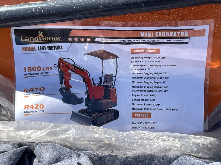 #2032-•-unused-2026-landhonor-mini-excavator-image-1
