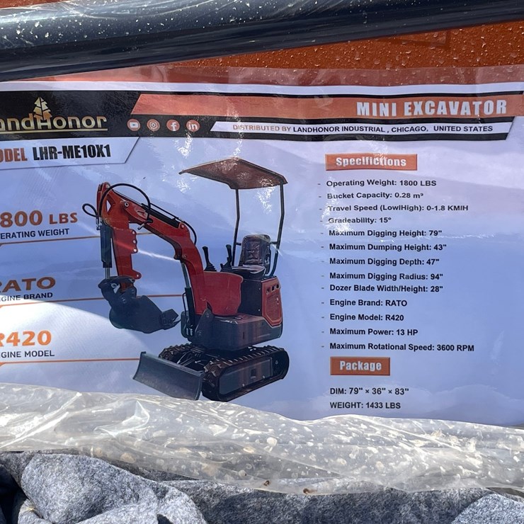 #2032 • Unused 2026 Landhonor Mini Excavator