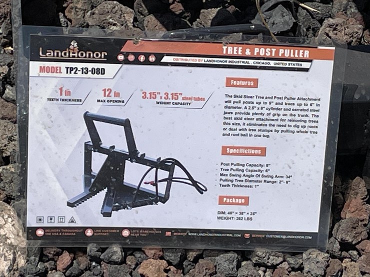 #2430-•-unused-2026-landhonor-skid-steer-tree-puller-attachment-image-1