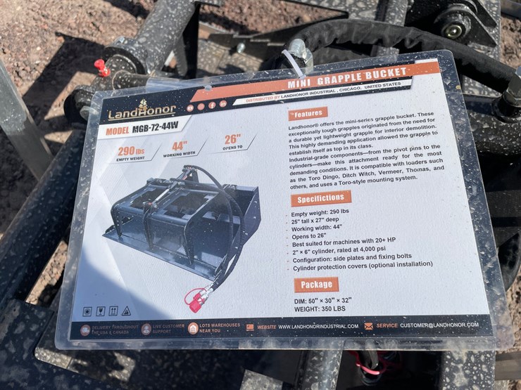#2411-•-unused-2026-landhonor-mini-skid-steer-grapple-bucket-image-8