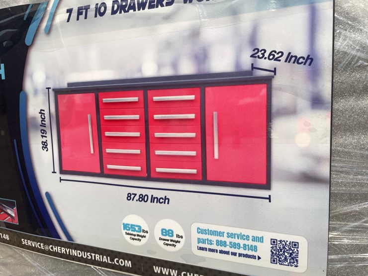#2499-•-new-york-industrial-7'-(10)-drawer-workbench-image-9