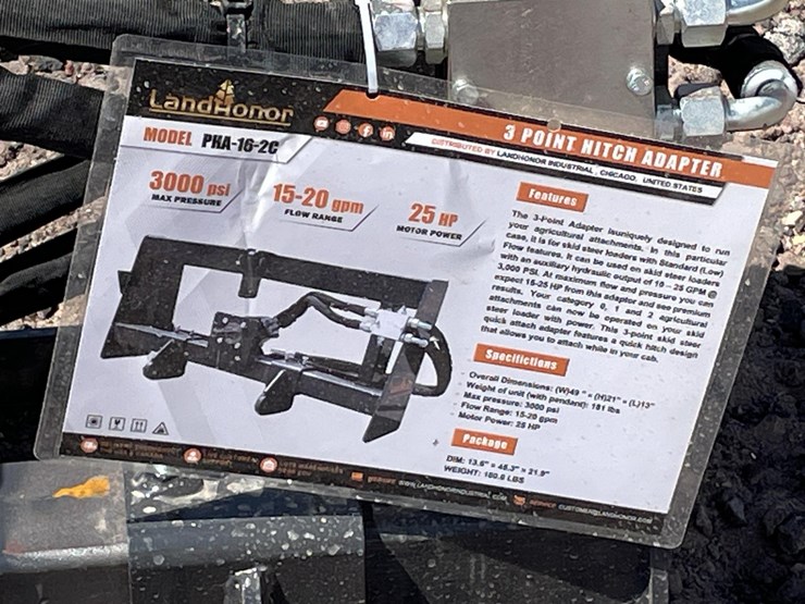 #2432-•-unused-2026-landhonor-skid-steer-3-point-hitch-adapter-image-1