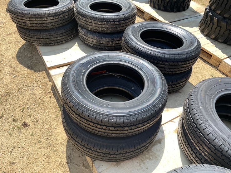 #2203-•-(4)-road-guider-qh100-st205/75r15-radial-trailer-tires-image-1