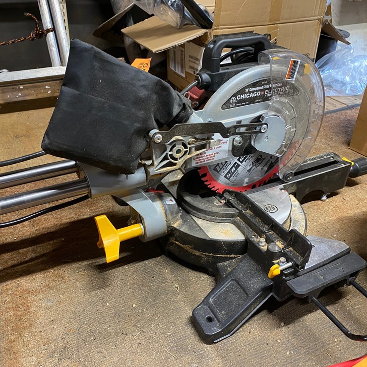 #6503 • Chicago Electric 10" Compact Sliding Miter Saw