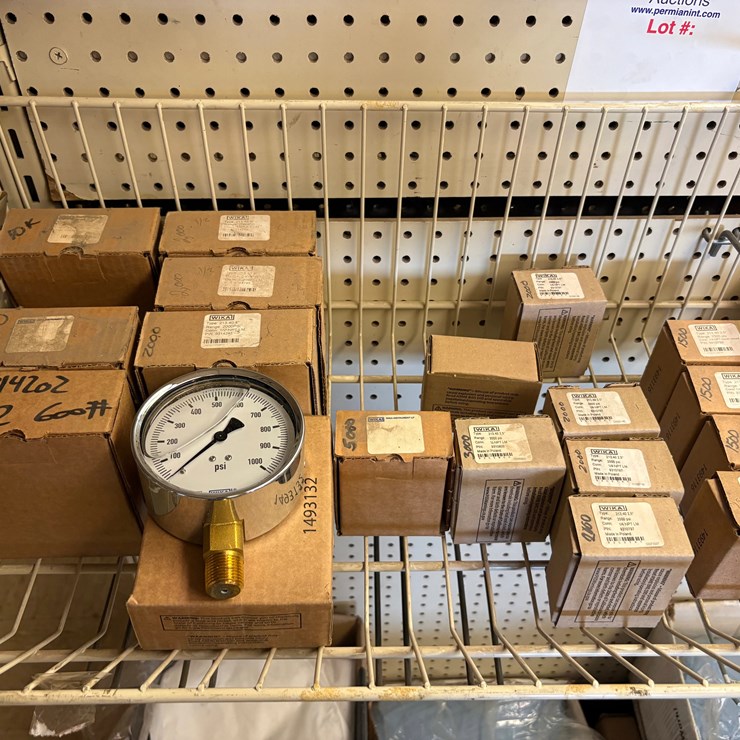 Lot of (40) assorted Wika liquid filled pressure gauges