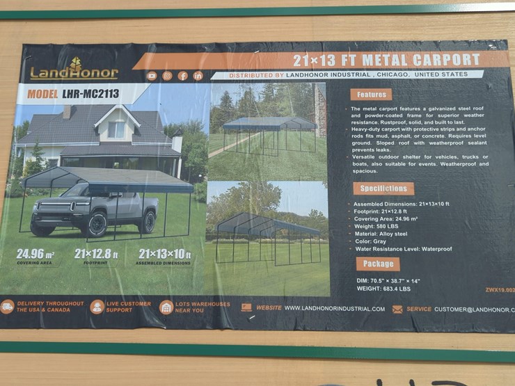 new-landhonor-lhr-mc2113-metal-carport-storage-building-image-1