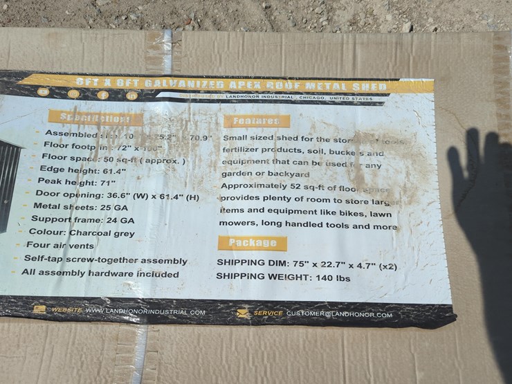 new-landhonor-lhr-ms0608-metal-shed-new-support-equipment-image-3