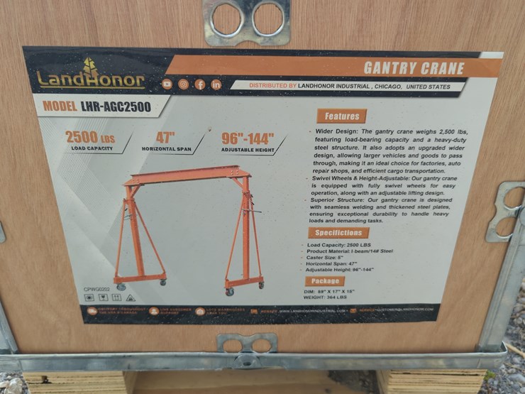 new-landhonor-lhr-agc2500-gantry-crane-new-support-equipment-image-1