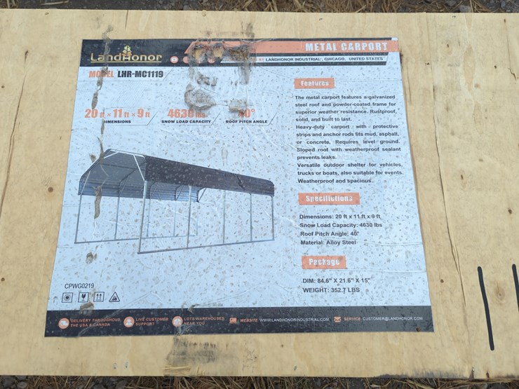 new-landhonor-lhr-ms1119-metal-shed-storage-building-image-1