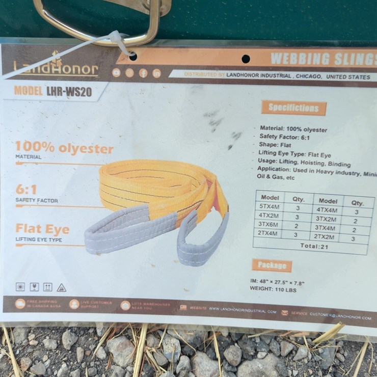 NEW LANDHONOR LHR-WS22 WEBBING SLING NEW SUPPORT EQUIPMENT