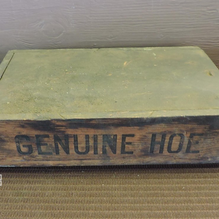 VINTAGE WOODEN BOX W/BRASS FITTINGS