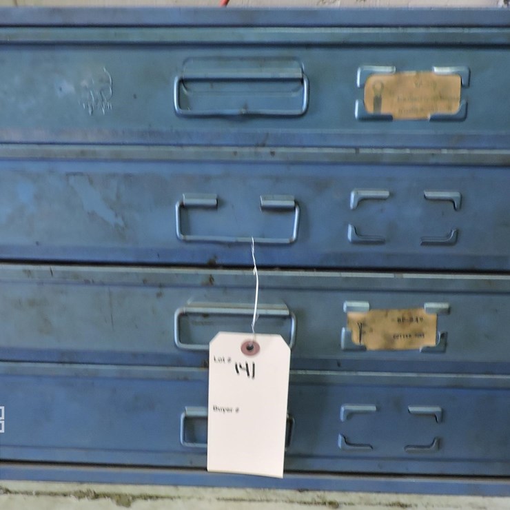 BOWAN, 4-DRAWER PARTS STORAGE CABINET W/CONTENTS