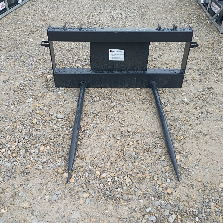 #L68-015 • JCT Bale Spear Skid Steer Attachment
